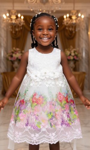 Enchanted Garden Lace Princess Dress  3-4 YEARS