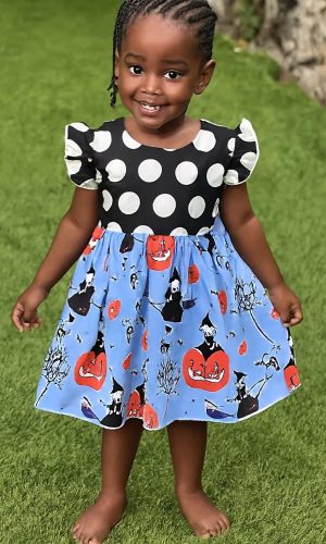 dotted design with carton blend dress