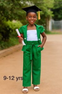 elegant green girl's suit