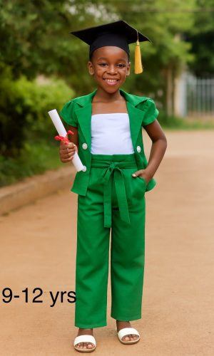 elegant green girl's suit