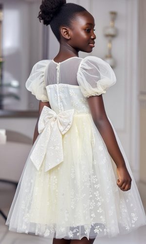 Ivory Princess Tulle Party Dress      Age: 8-10 years