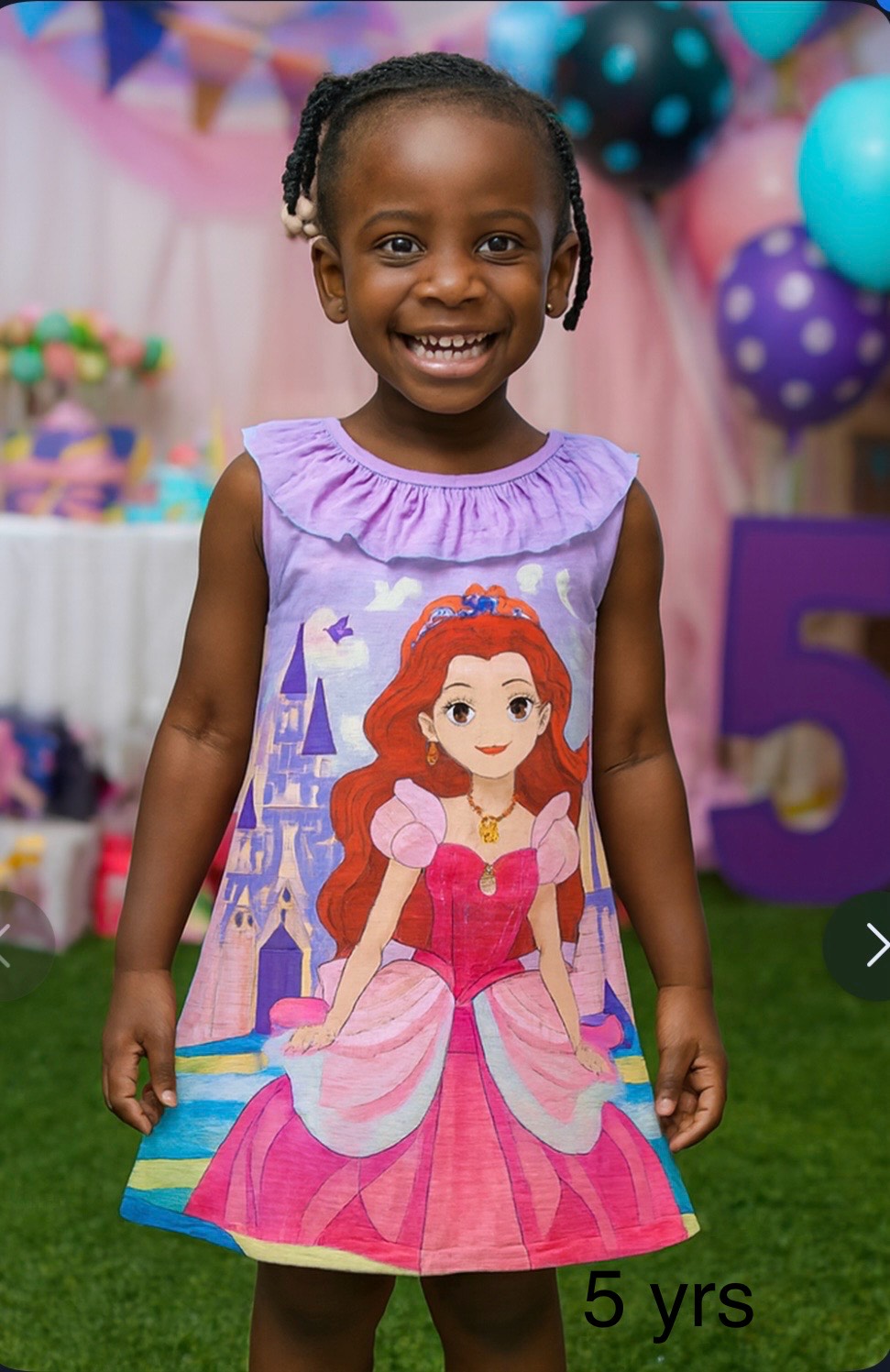 Princess Castle Party Dress – Toddler Girls Age: 5 Years